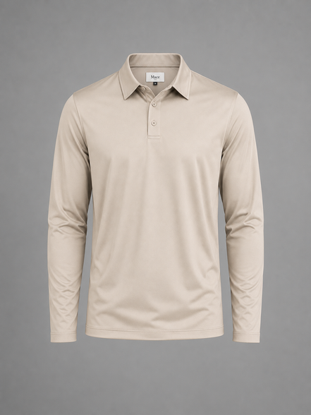 POLO GLANS LANGE MOUW