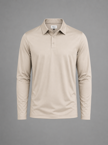 POLO GLANS LANGE MOUW