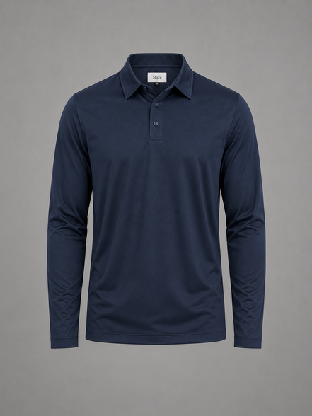 POLO GLANS LANGE MOUW