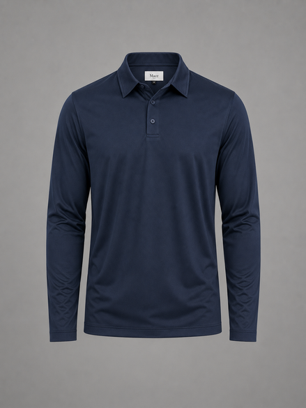 POLO GLANS LANGE MOUW
