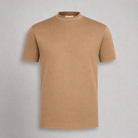 Mace T-shirt Glans heren – kleur camel